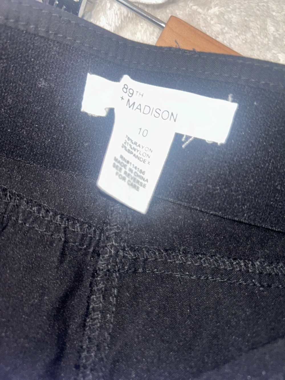 89th + Madison Black pants Size 10